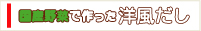 国産野菜で作った洋風だし